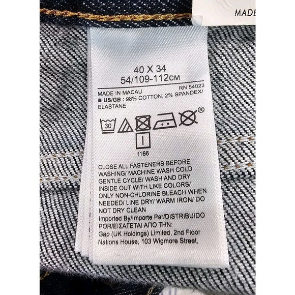 Banana Republic Blue Straight Fit Organic Cotton Stretch Jeans MENS SIZE 40X34 - Picture 9 of 13